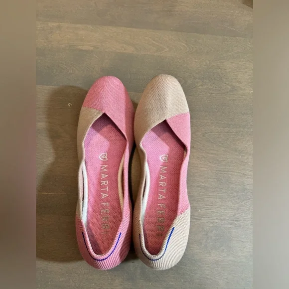 Rothy’s Women's Pink and Tan Shoes Marta ferri - Picture 7 of 7